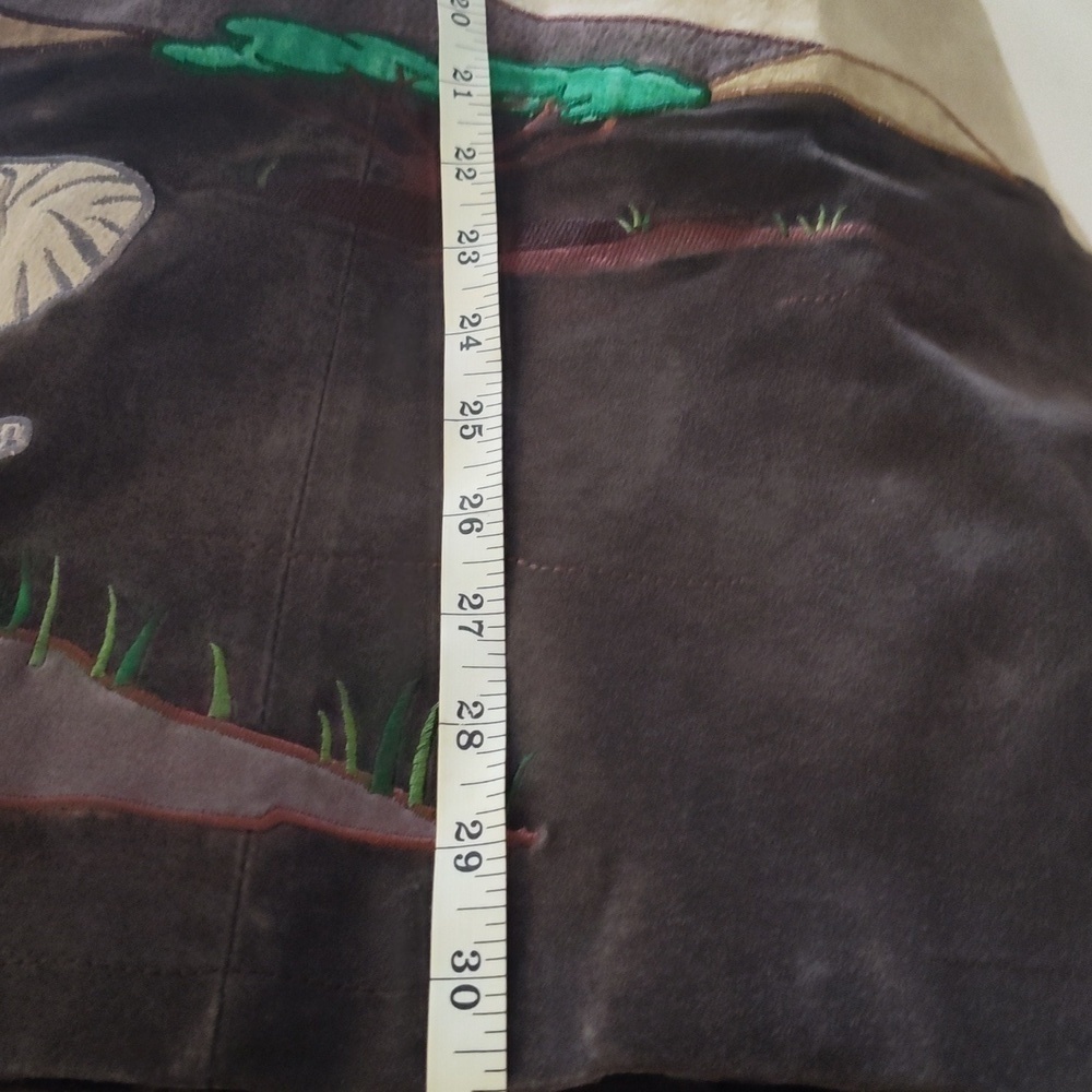 The Quacker Factory Womens Safari Suede Coat w/leather stitching Size Large - Picture 12 of 16